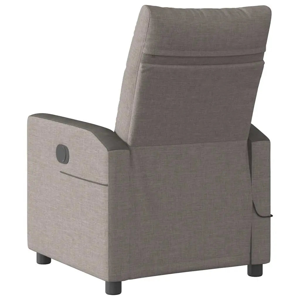 Fauteuil de massage inclinable électrique Taupe Tissu - XIOS