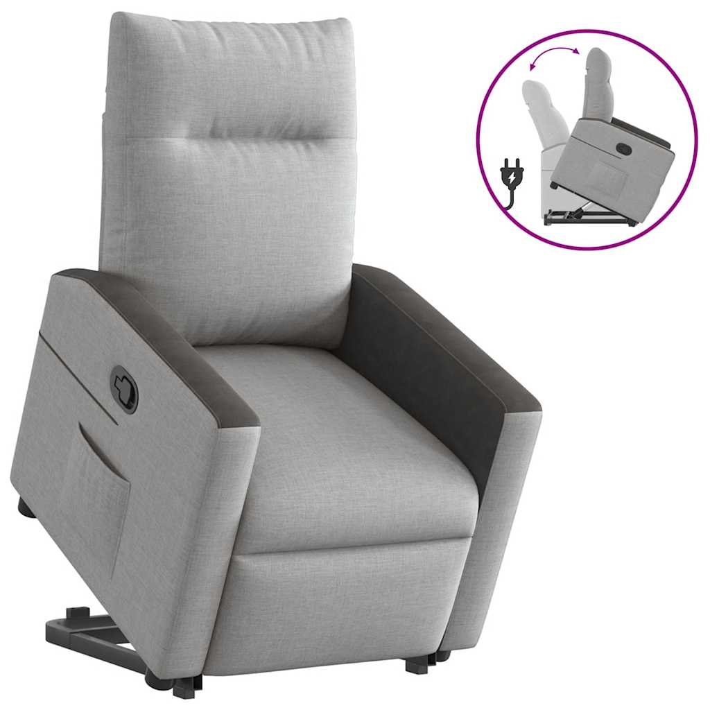 Fauteuil inclinable gris nuage tissu - XIOS