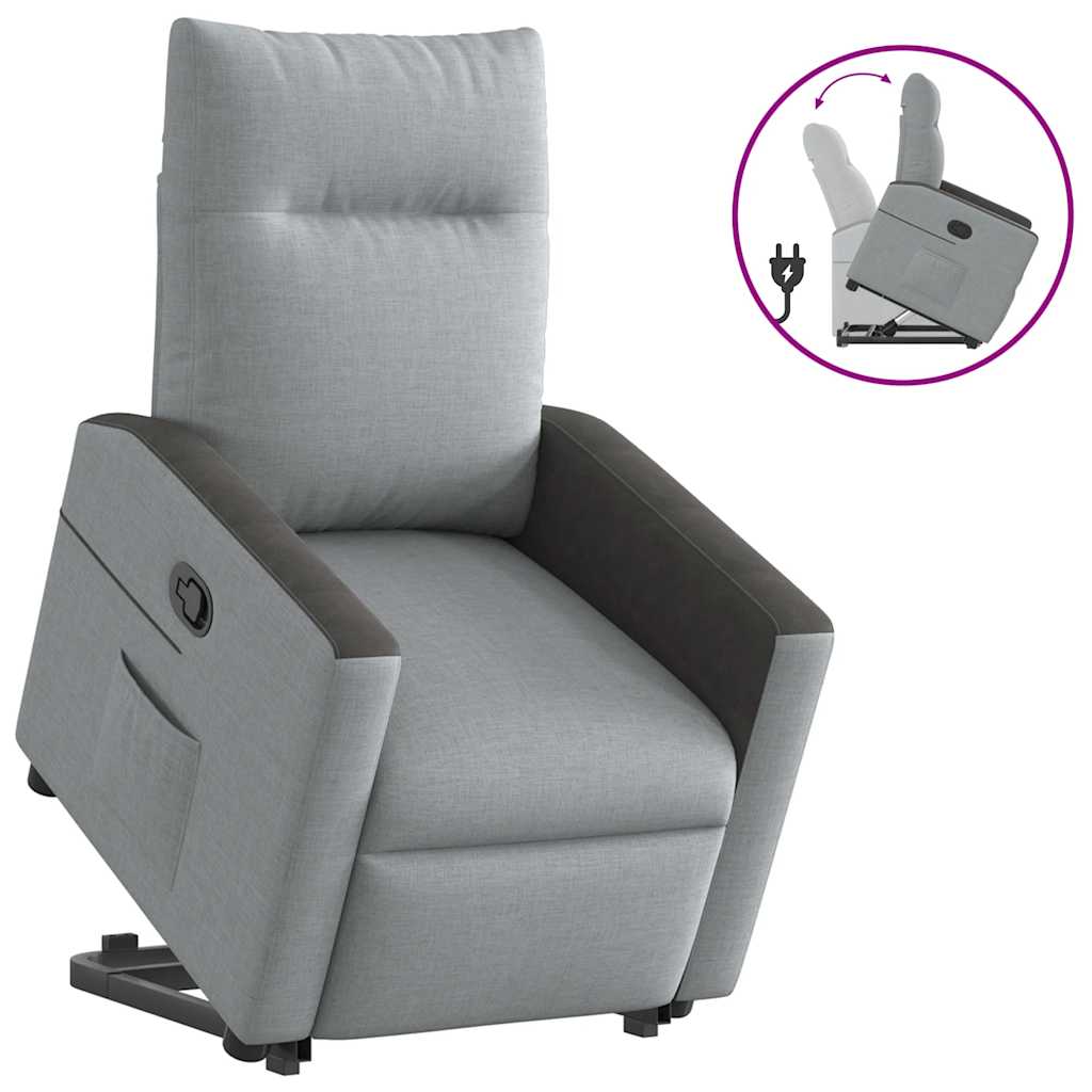 Fauteuil inclinable Gris clair Tissu - XIOS