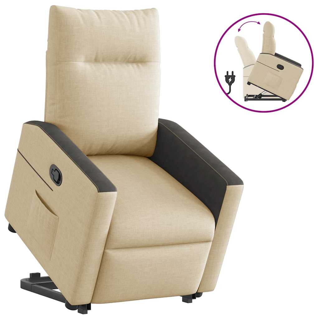 Fauteuil inclinable Crème Tissu - XIOS