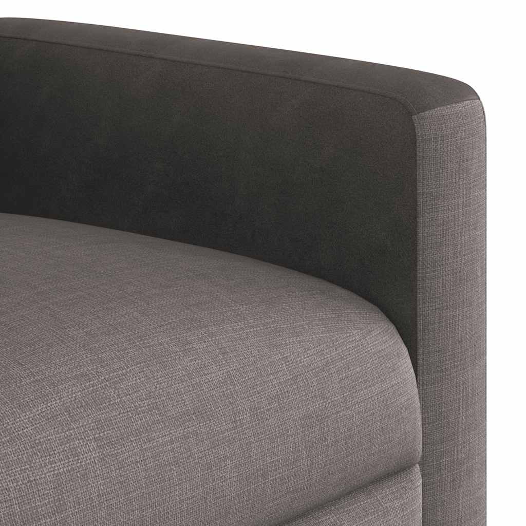 Fauteuil inclinable taupe tissu