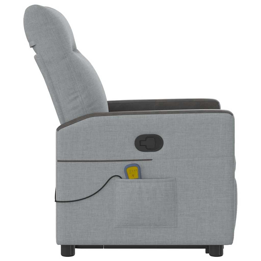 Fauteuil de massage inclinable Gris clair Tissu - XIOS