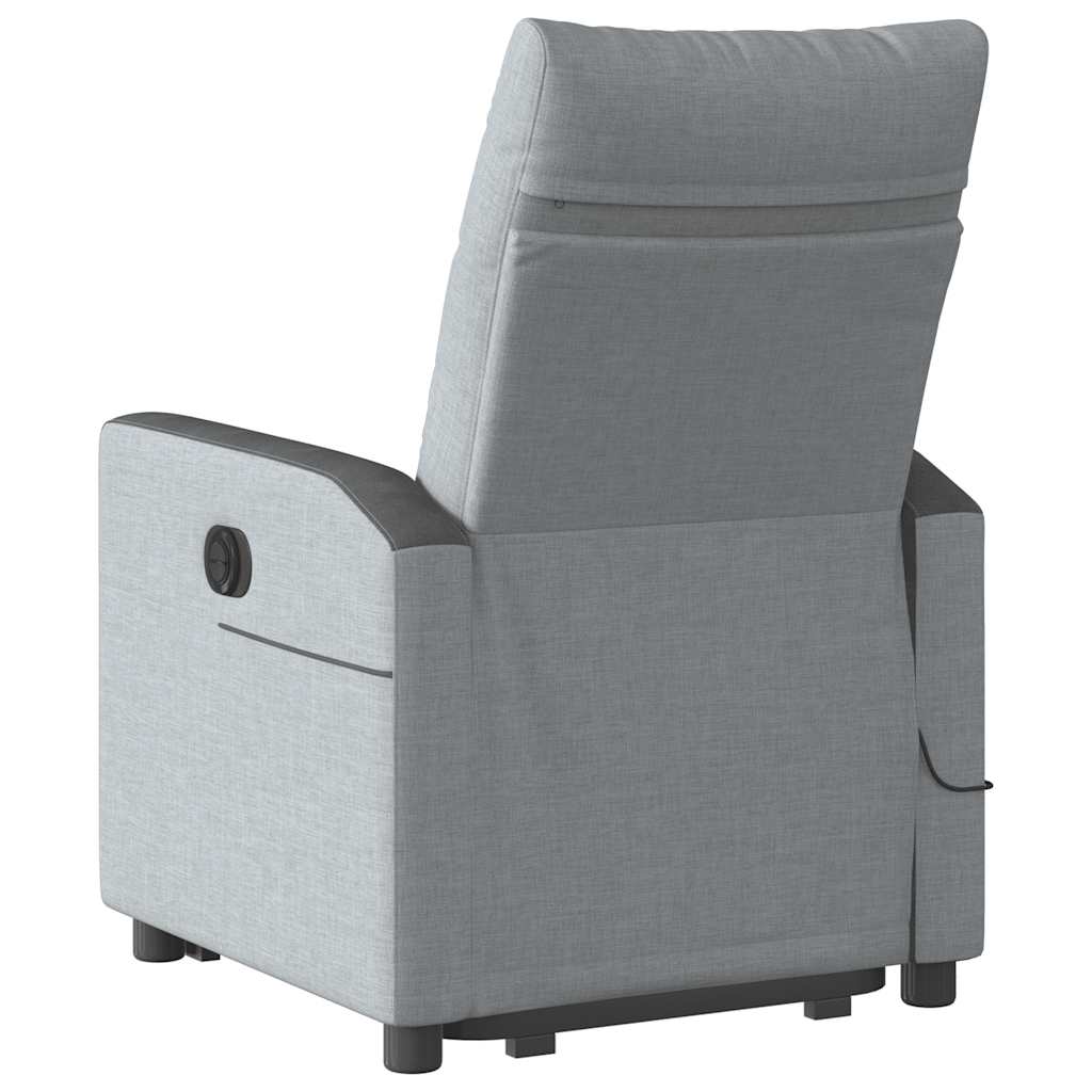 Fauteuil de massage inclinable Gris clair Tissu - XIOS