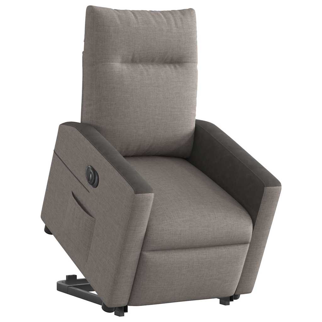 Fauteuil inclinable électrique taupe tissu - XIOS