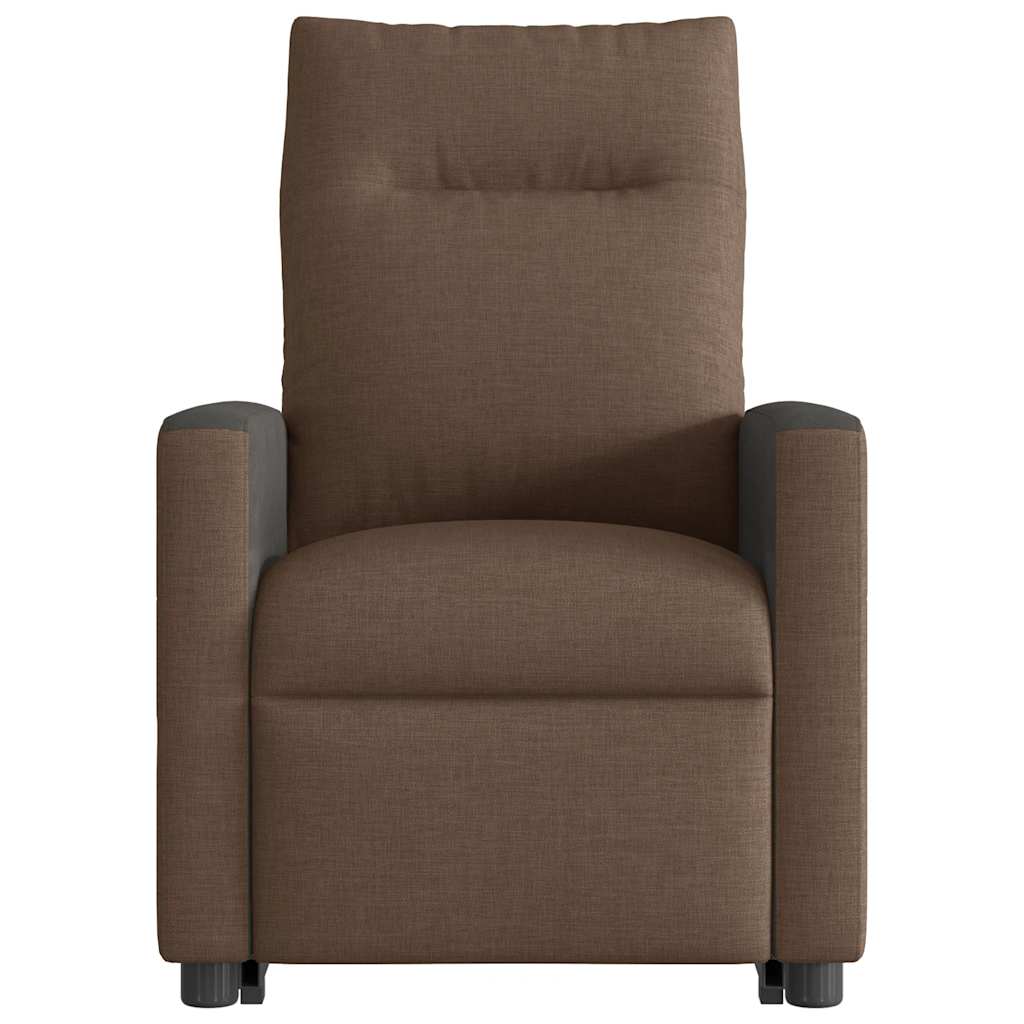 Fauteuil inclinable de massage électrique Marron Tissu - XIOS