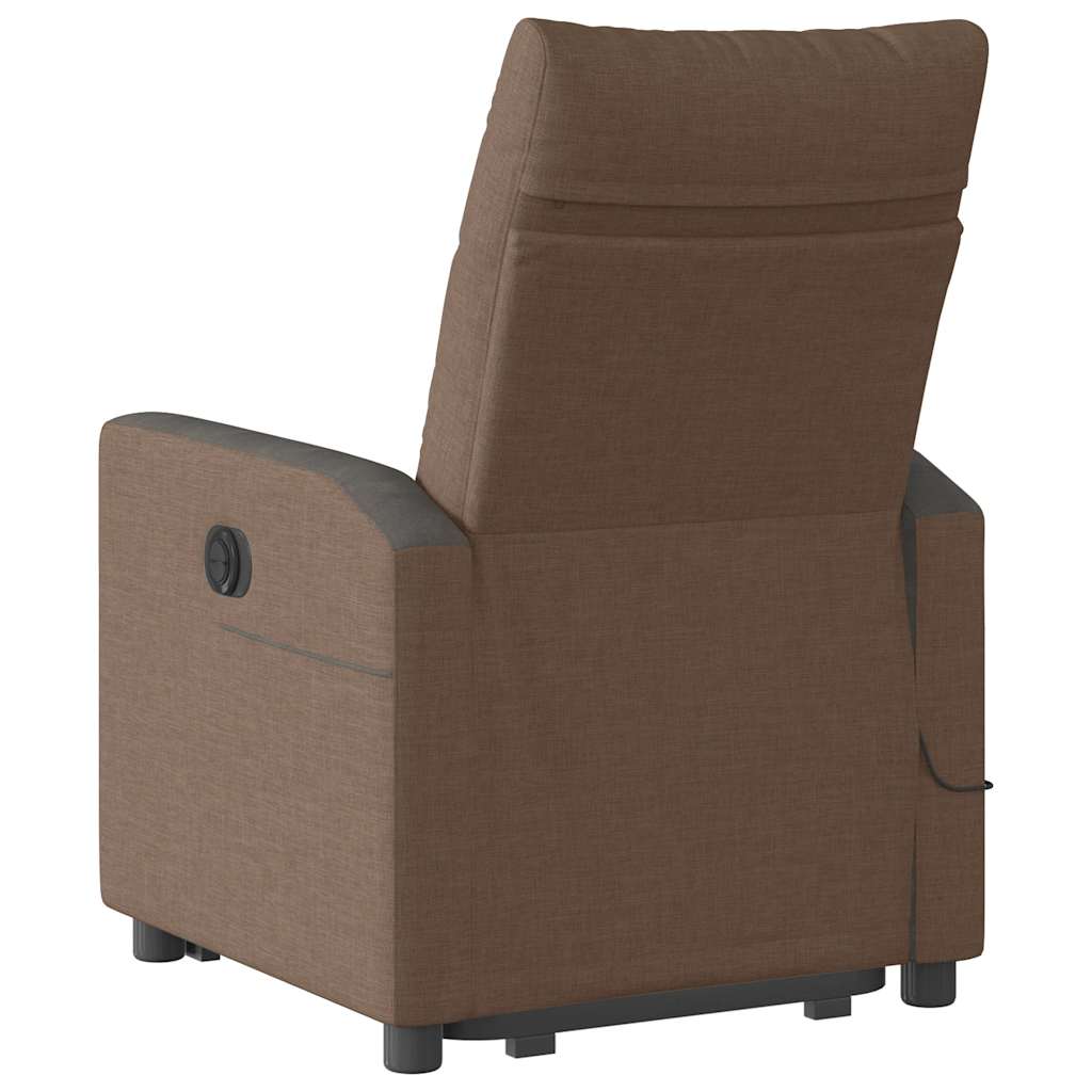 Fauteuil inclinable de massage électrique Marron Tissu - XIOS