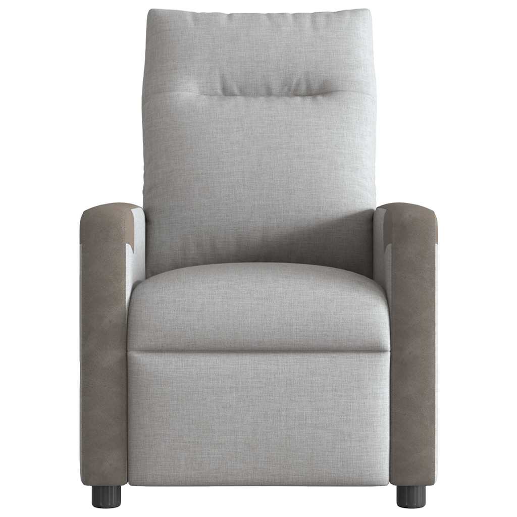 Fauteuil inclinable électrique gris nuage tissu - XIOS