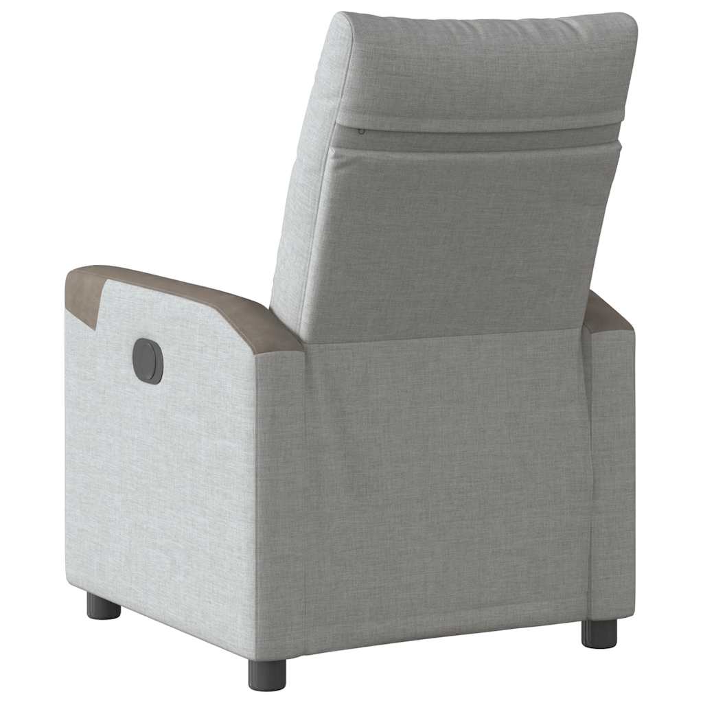 Fauteuil inclinable électrique gris nuage tissu - XIOS