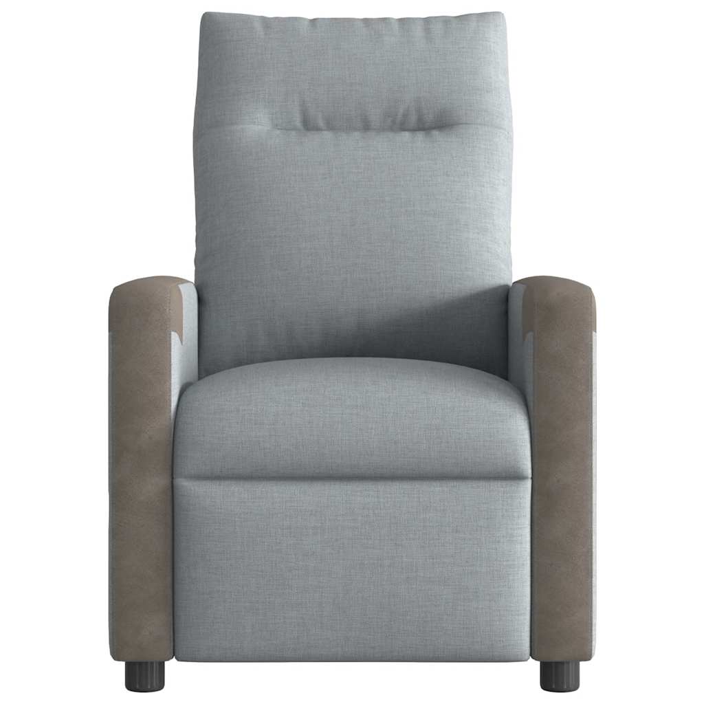 Fauteuil inclinable électrique Gris clair Tissu - XIOS