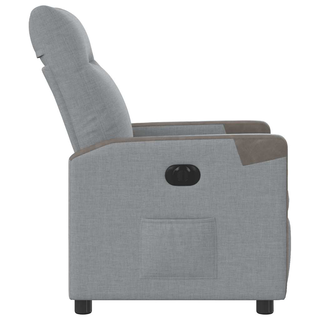 Fauteuil inclinable électrique Gris clair Tissu - XIOS