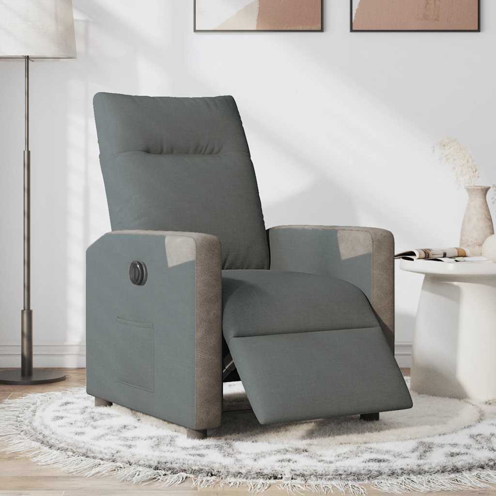 Fauteuil inclinable électrique Gris foncé Tissu - XIOS