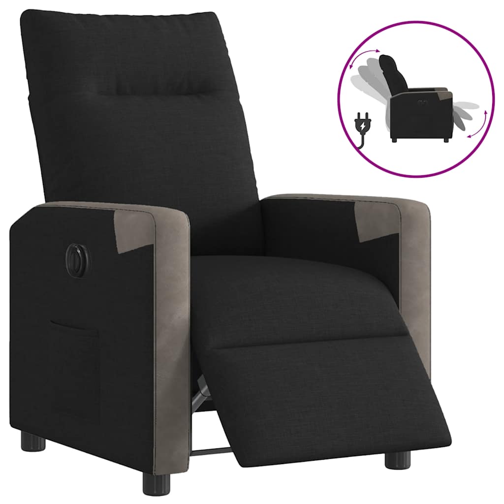 Fauteuil inclinable électrique Noir Tissu - XIOS