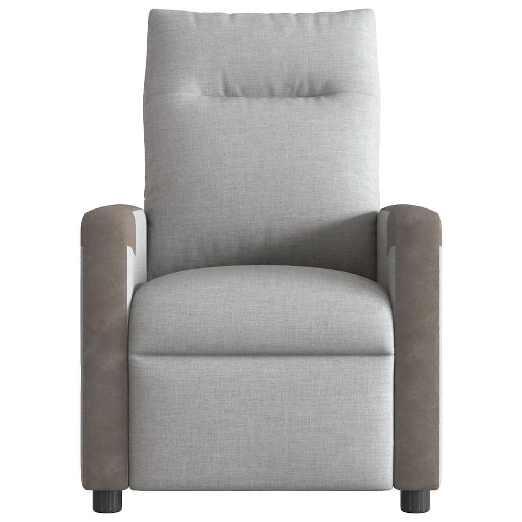 Fauteuil de massage inclinable électrique gris nuage tissu - XIOS