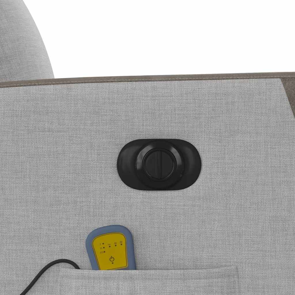 Fauteuil de massage inclinable électrique gris nuage tissu - XIOS