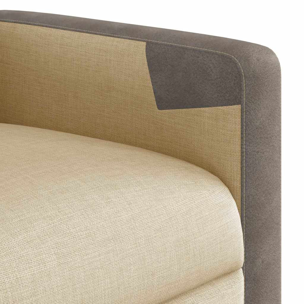 Fauteuil inclinable de massage électrique crème tissu - XIOS
