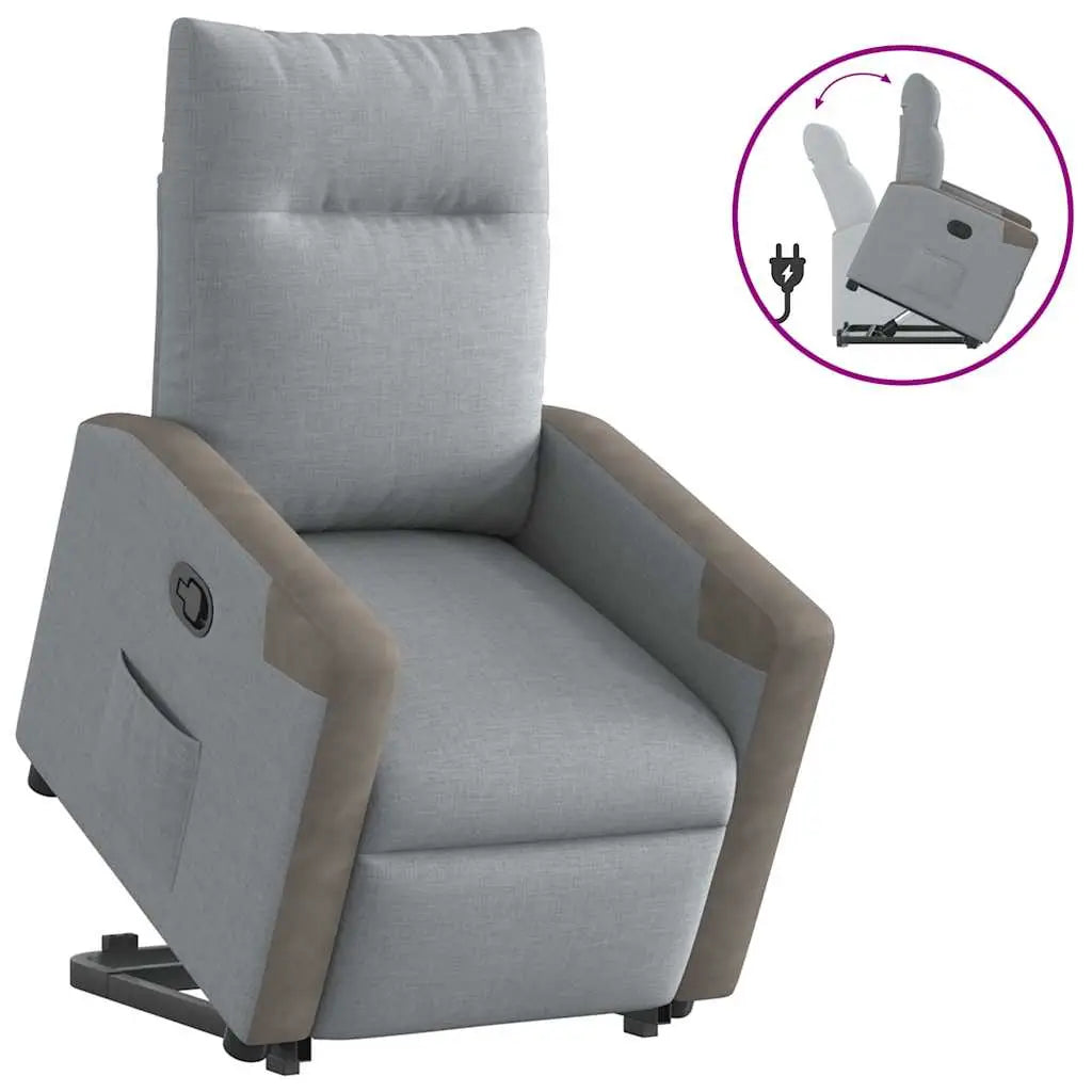 Fauteuil inclinable Gris clair Tissu - XIOS