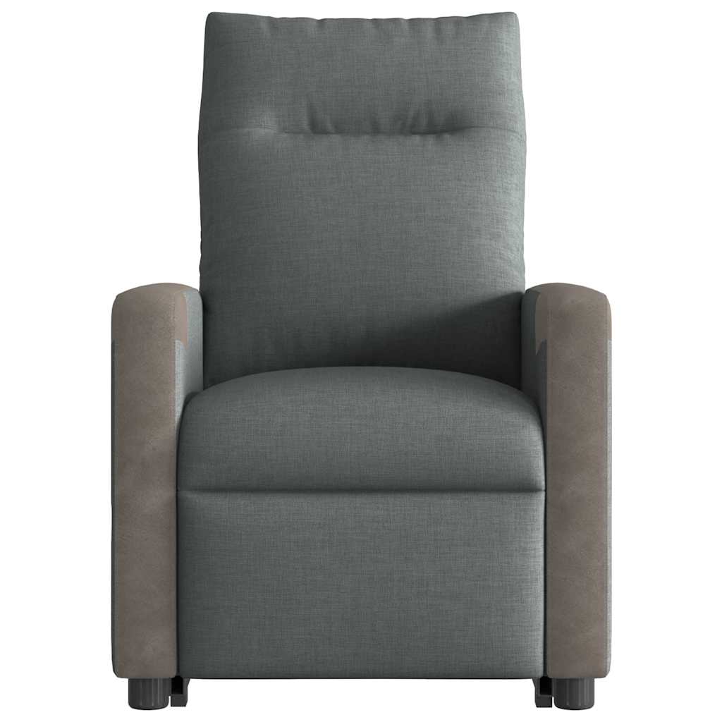 Fauteuil inclinable Gris foncé Tissu Fauteuils vidaXL