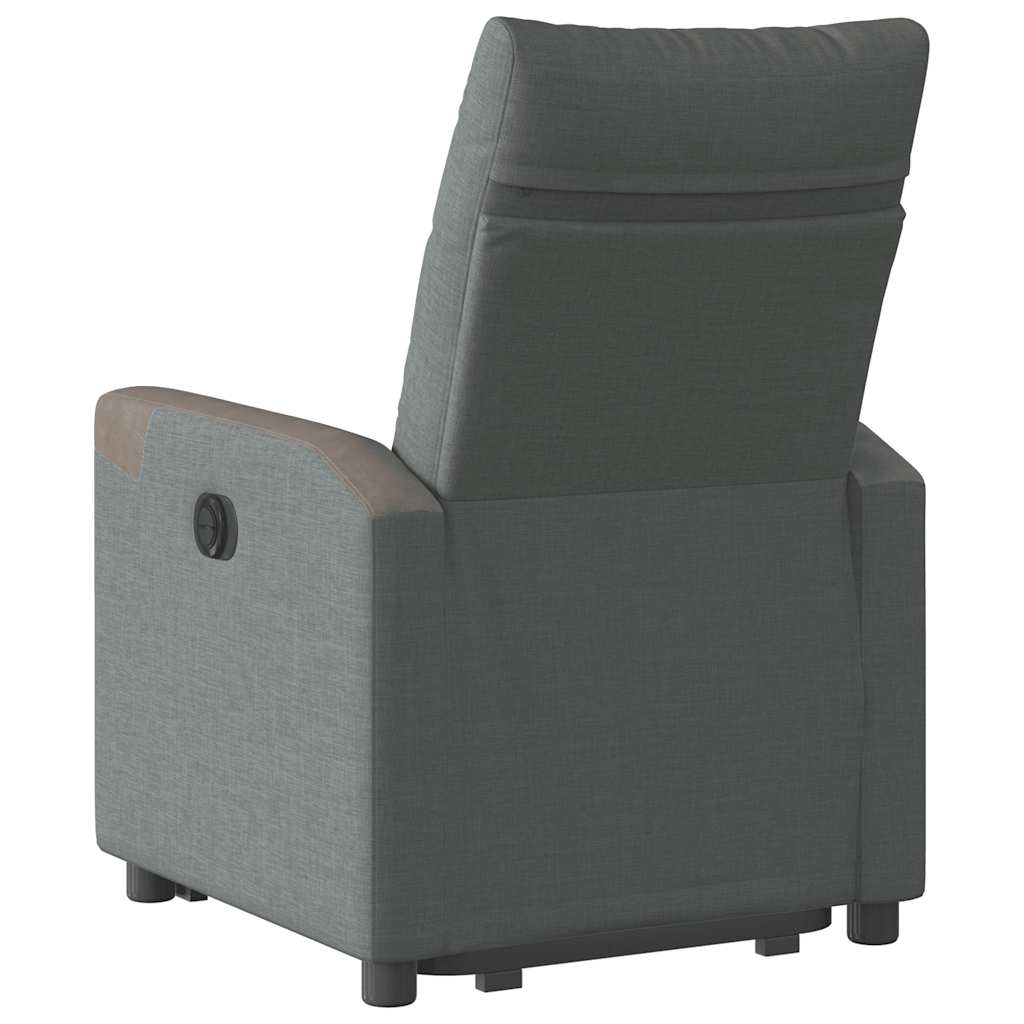 Fauteuil inclinable Gris foncé Tissu Fauteuils vidaXL
