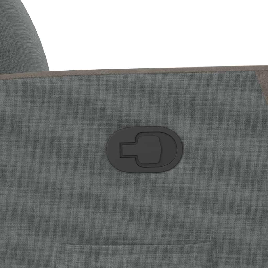 Fauteuil inclinable Gris foncé Tissu Fauteuils vidaXL