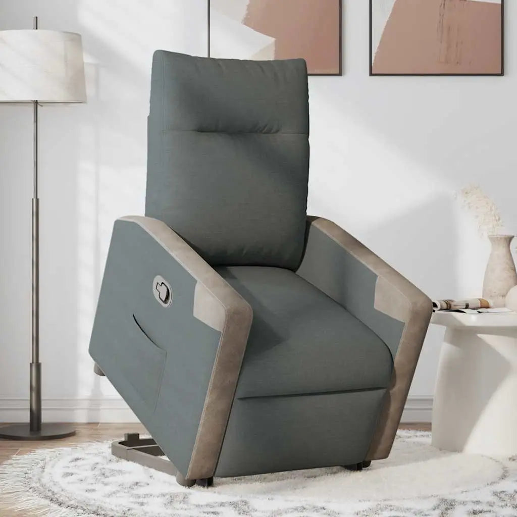 Fauteuil inclinable Gris foncé Tissu - XIOS