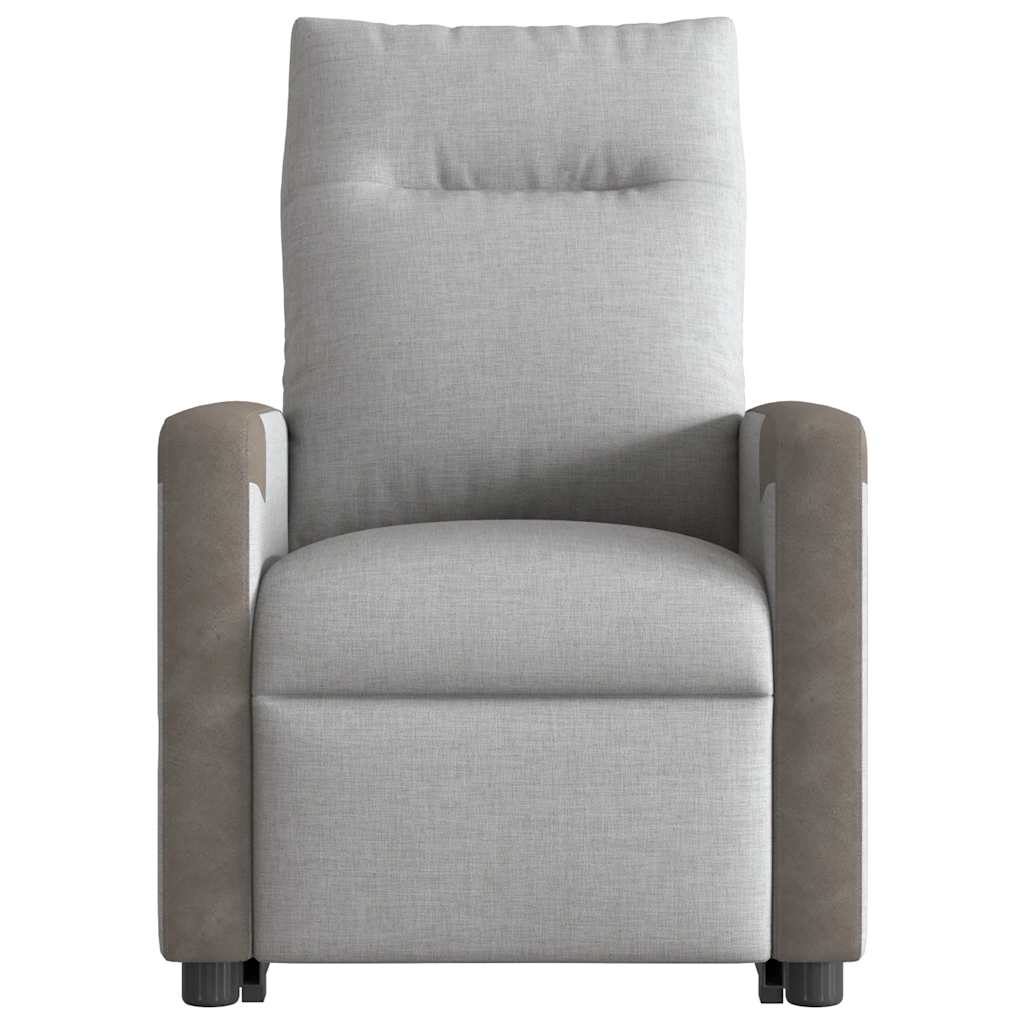 Fauteuil de massage inclinable gris nuage tissu - XIOS