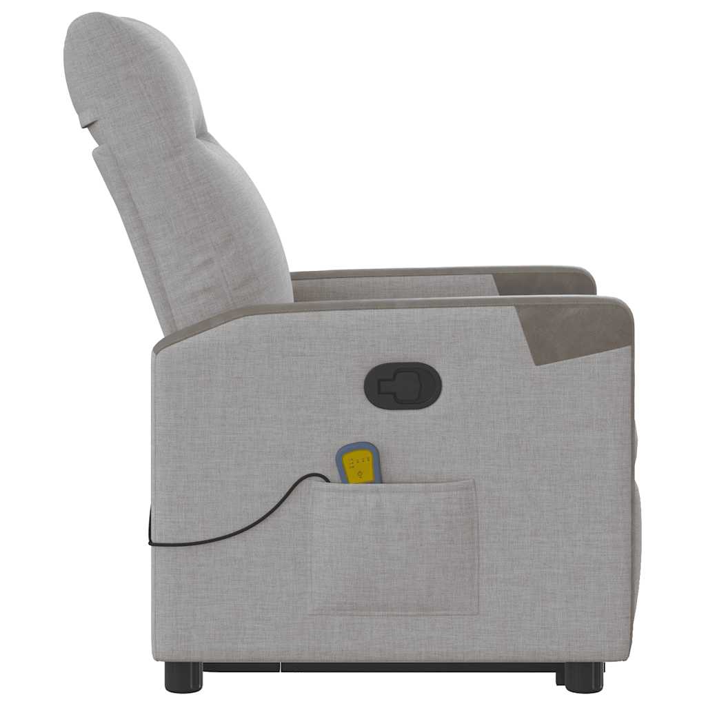 Fauteuil de massage inclinable gris nuage tissu - XIOS