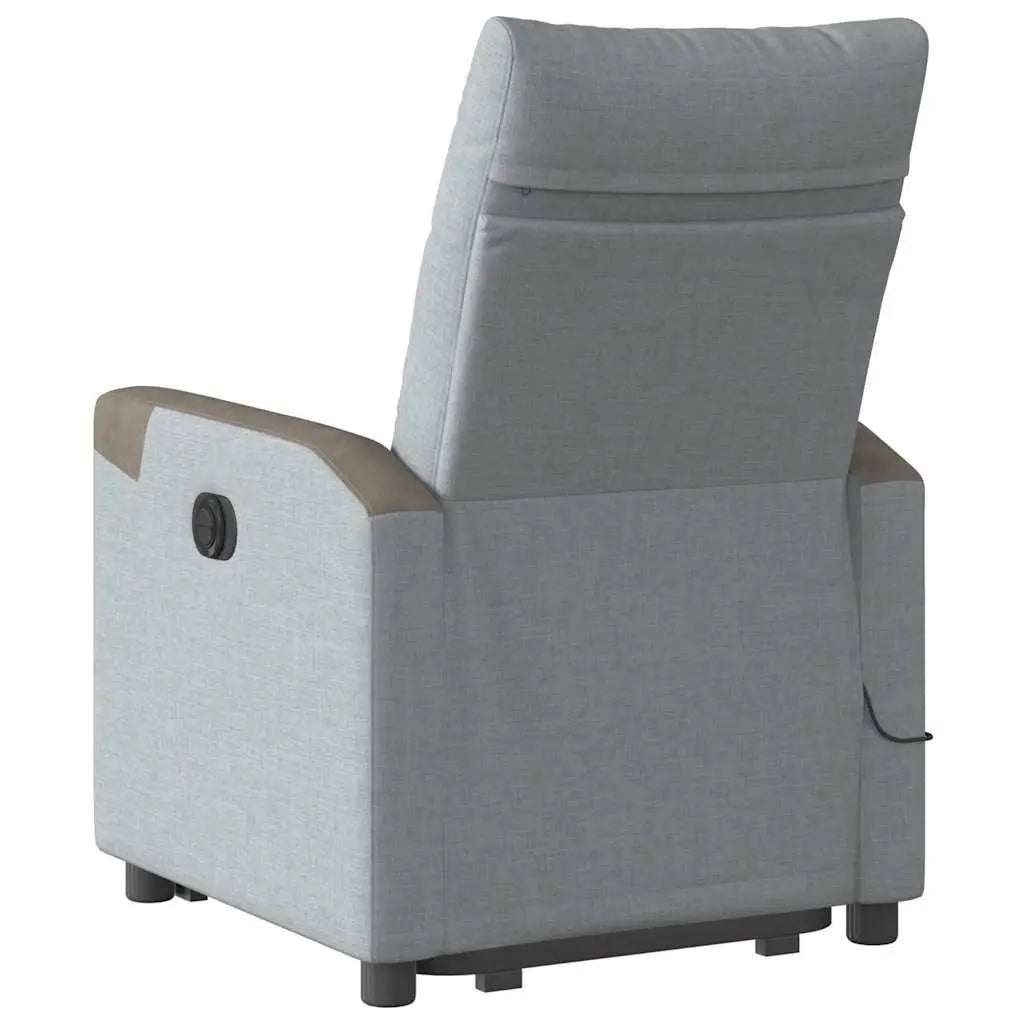 Fauteuil de massage inclinable Gris clair Tissu - XIOS
