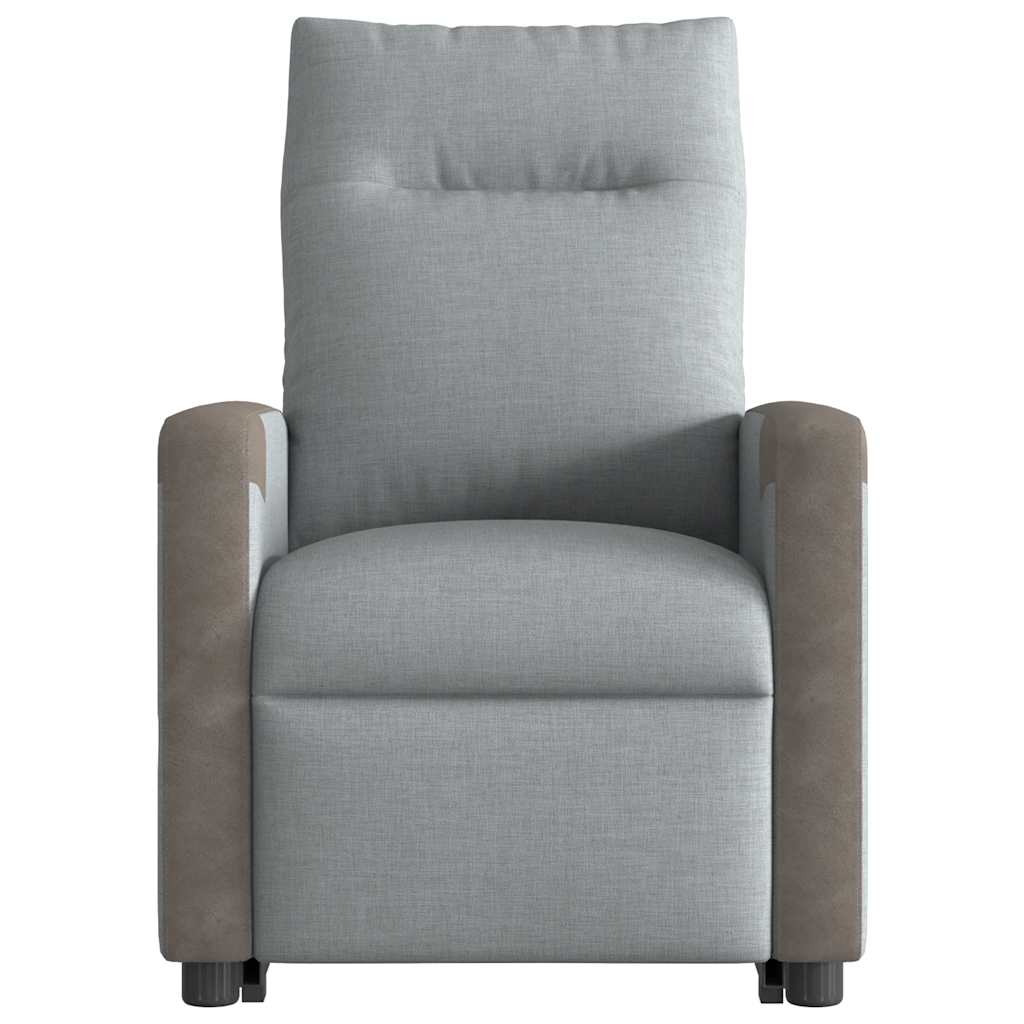 Fauteuil inclinable de massage électrique Gris clair Tissu - XIOS