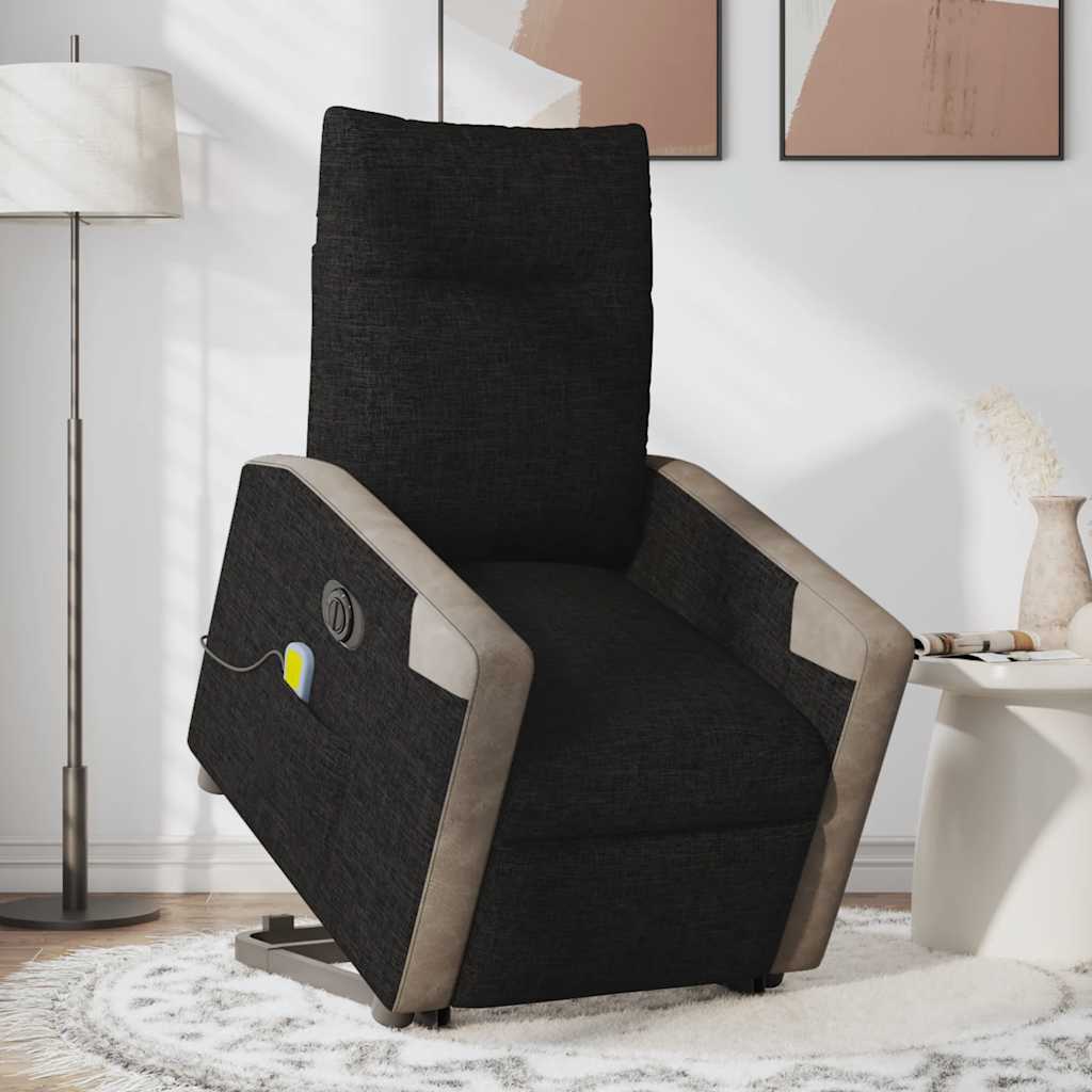 Fauteuil inclinable de massage électrique Noir Tissu - XIOS