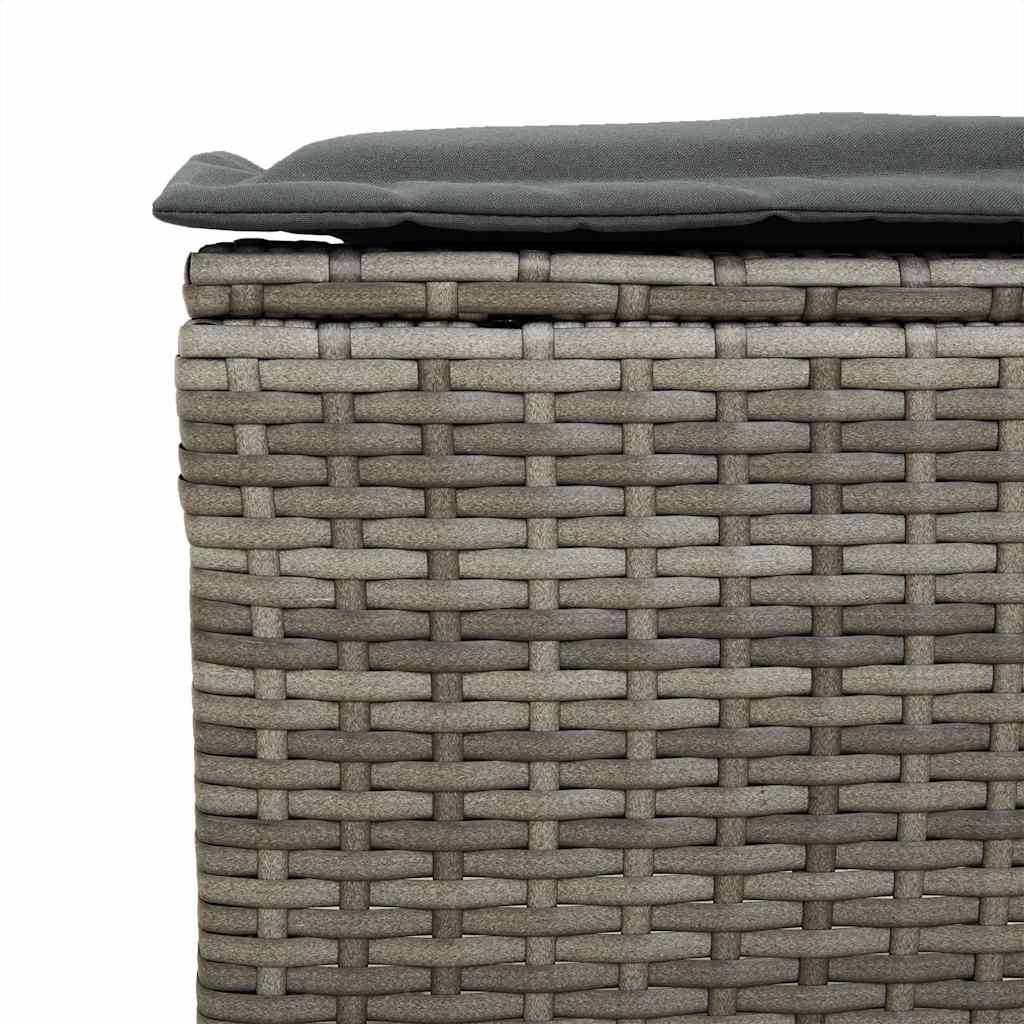 Ensemble de canapé de jardin 6 pcs avec coussins gris résine tressée