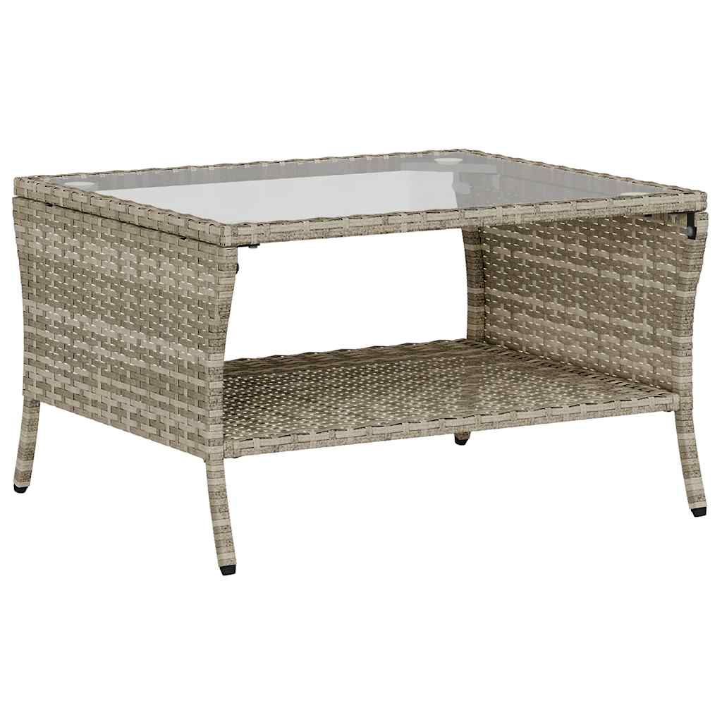 Ensemble de canapé de jardin 6 pcs avec coussins gris résine tressée clair