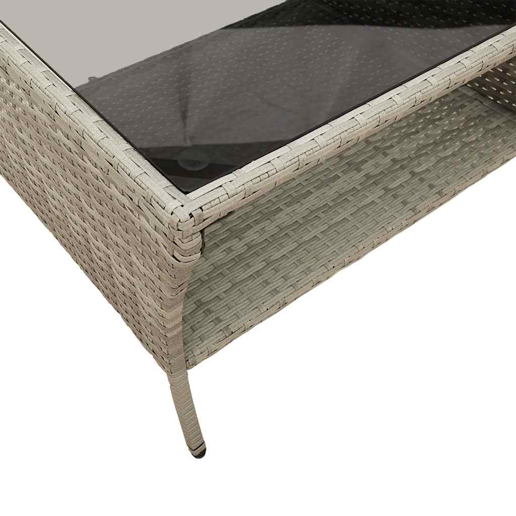Ensemble de canapé de jardin 6 pcs avec coussins gris résine tressée clair