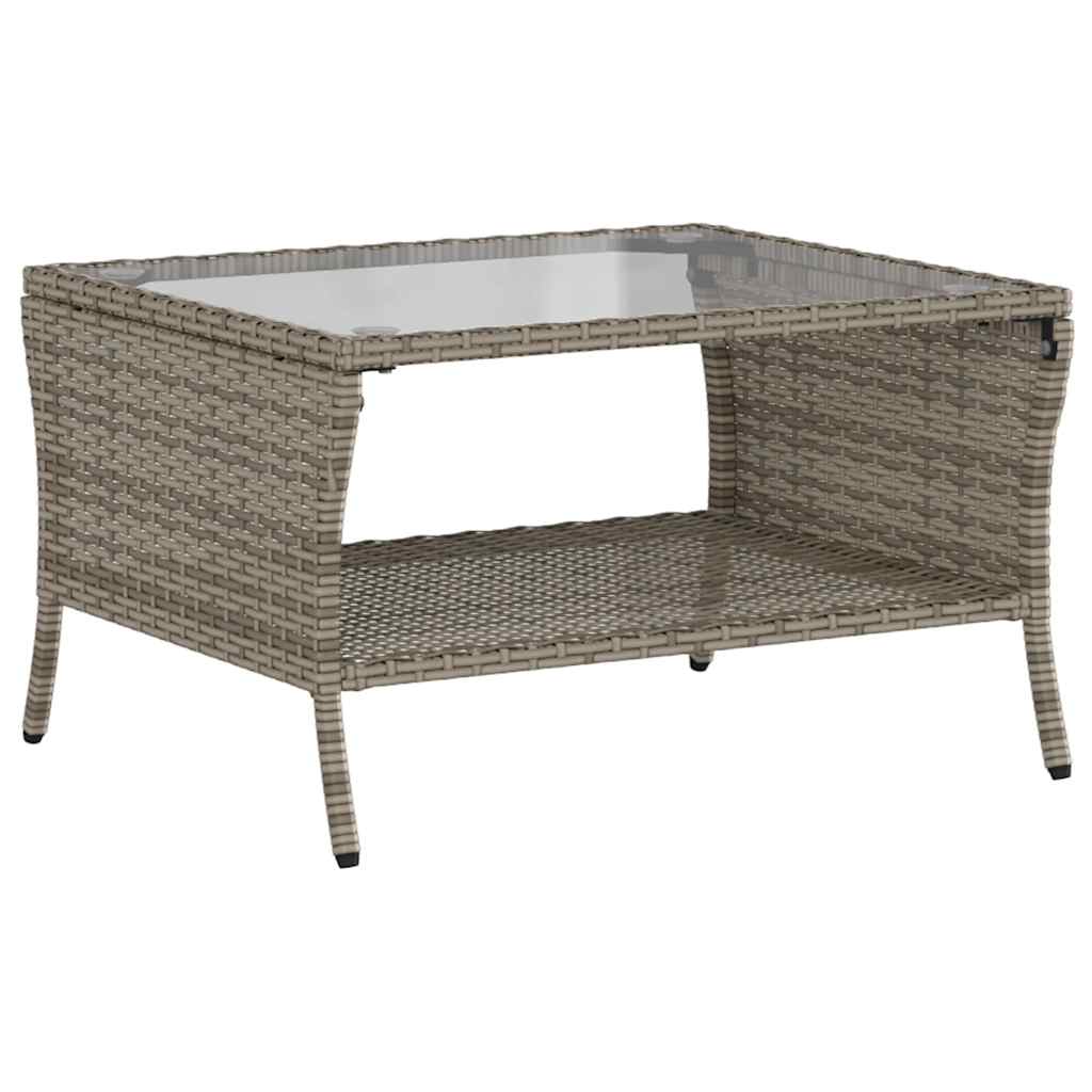 Ensemble de canapé de jardin 6 pcs avec coussins gris résine tressée