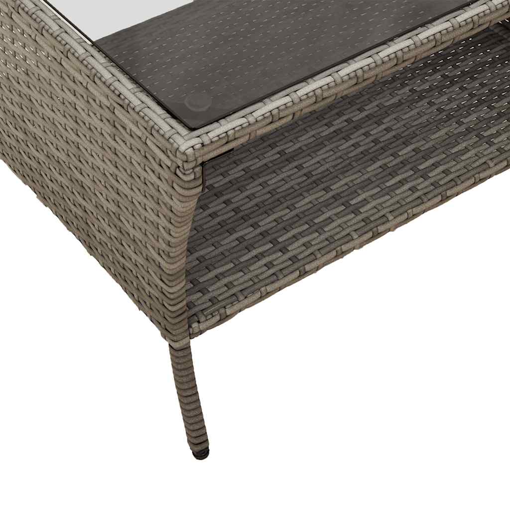 Ensemble de canapé de jardin 6 pcs avec coussins gris résine tressée