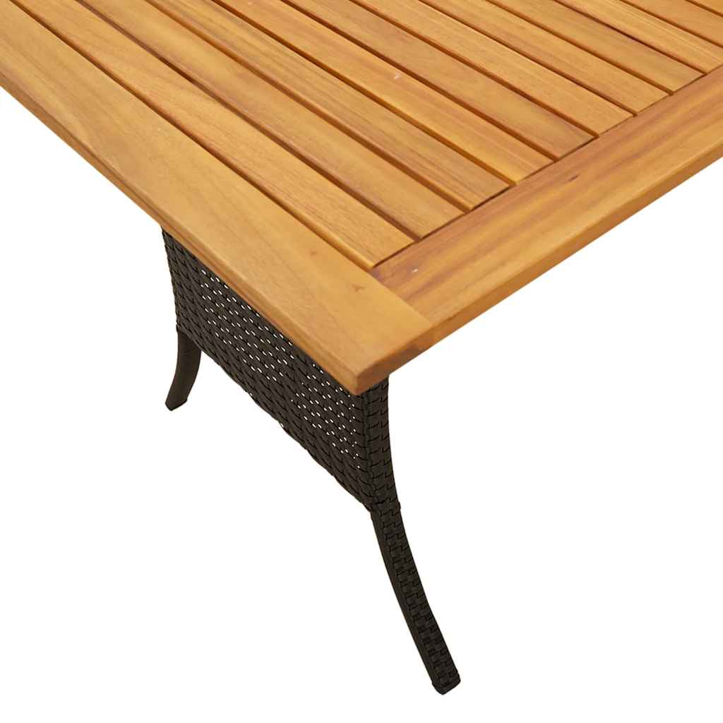 Ensemble de canapé de jardin 6 pcs avec coussins noir résine tressée