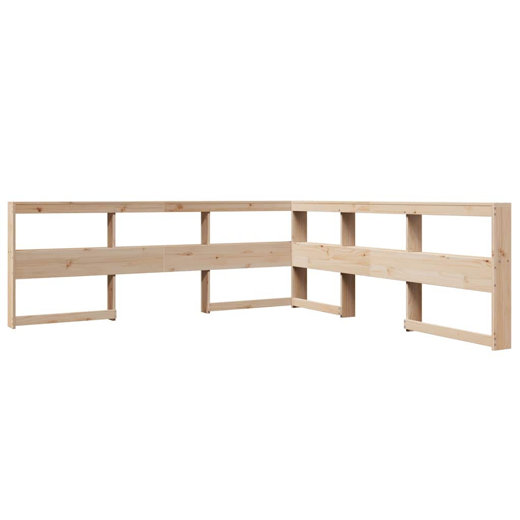 Lit bibliothèque sans matelas 180x200 cm bois massif de pin - XIOS
