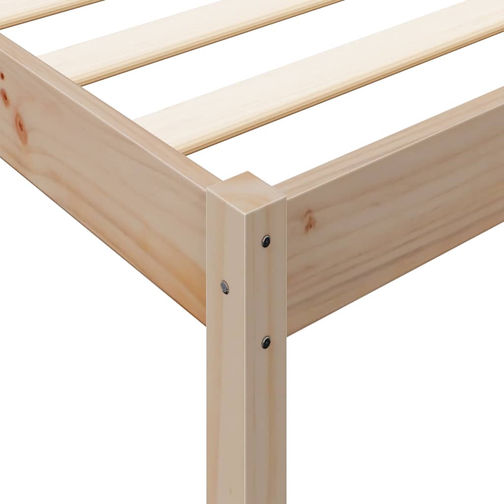 Lit bibliothèque sans matelas 100x200 cm bois massif de pin - XIOS