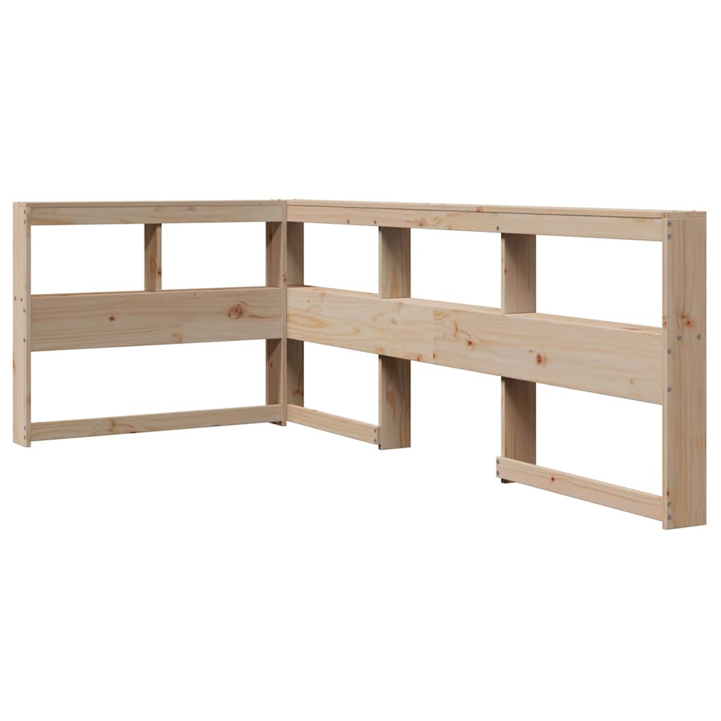 Lit bibliothèque sans matelas 90x190 cm bois de pin massif - XIOS