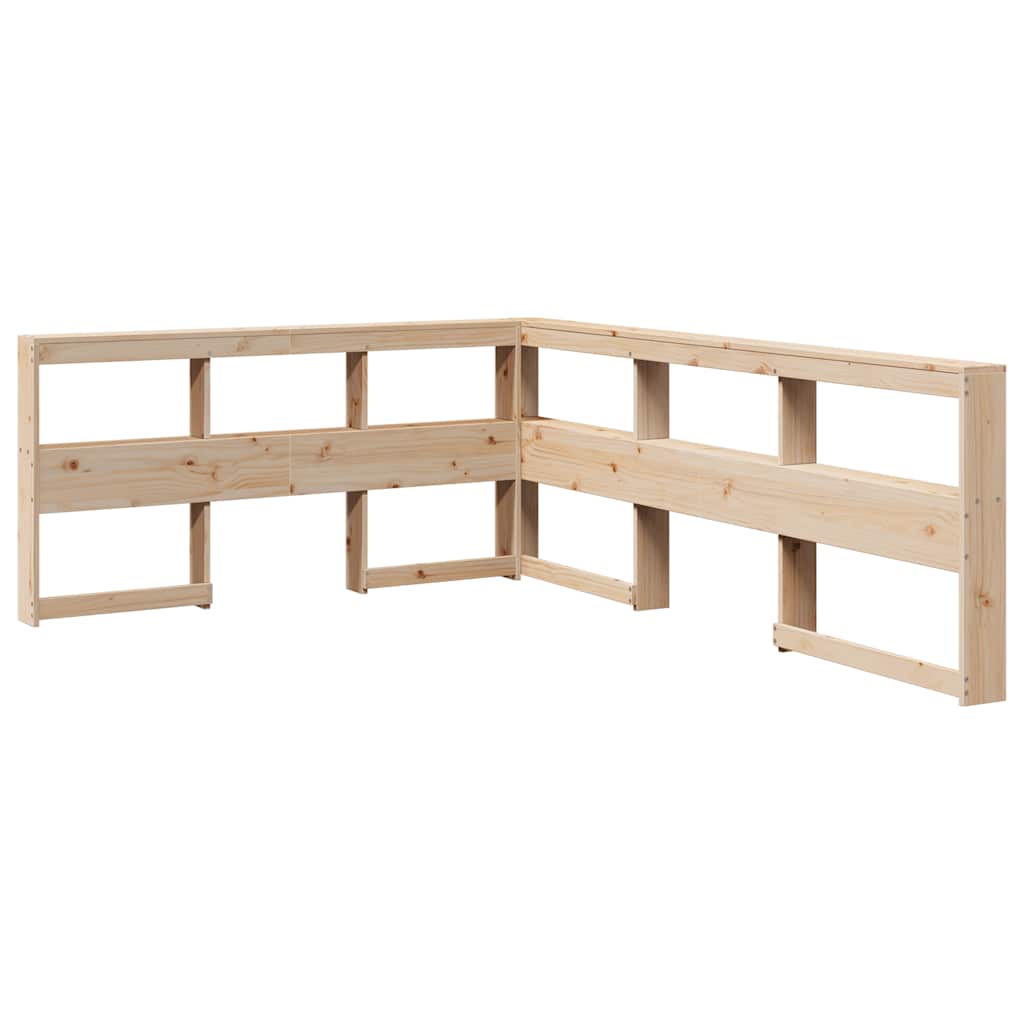 Lit bibliothèque sans matelas 140x200 cm bois massif de pin - XIOS