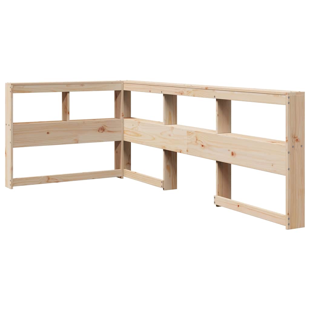 Lit bibliothèque sans matelas 90x190 cm bois de pin massif - XIOS