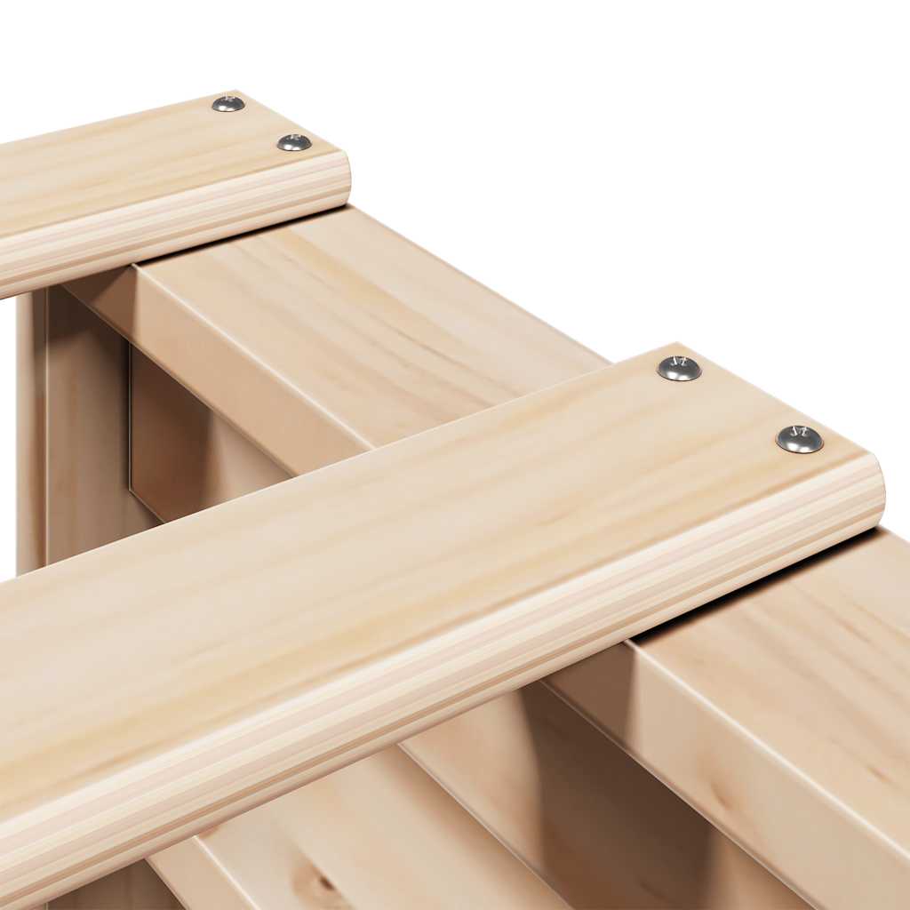 Lit bibliothèque sans matelas 90x190 cm bois de pin massif - XIOS