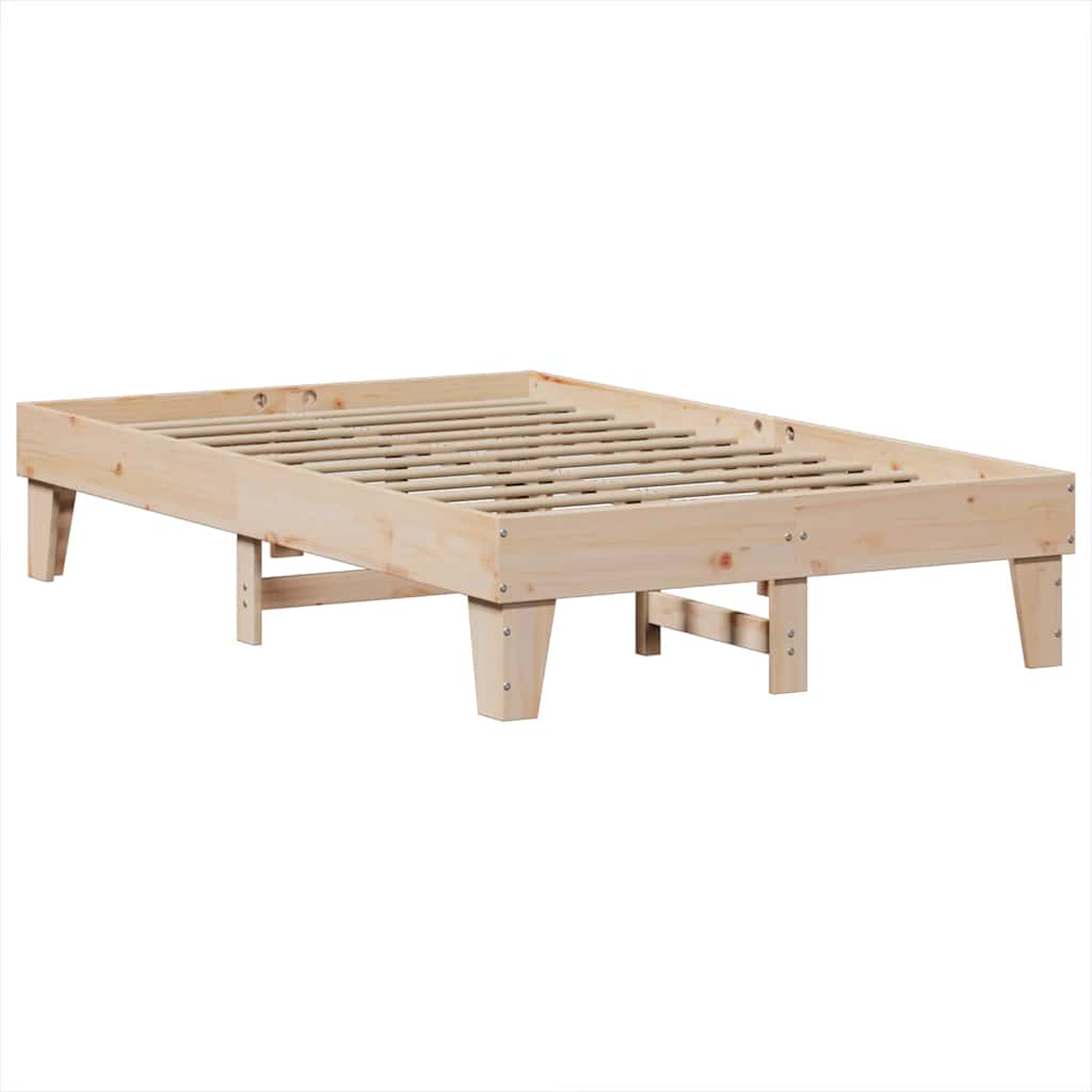 Lit bibliothèque sans matelas 120x200 cm bois de pin massif - XIOS