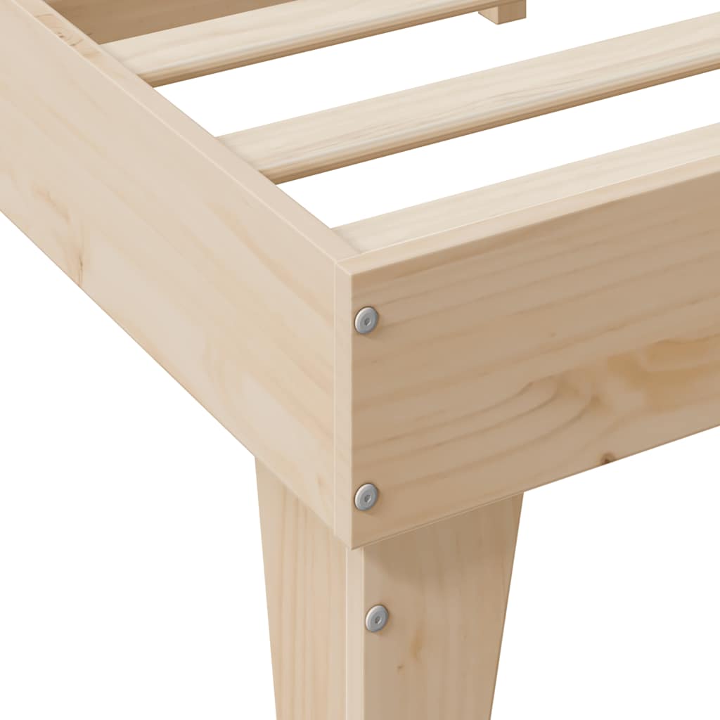 Lit bibliothèque sans matelas 120x200 cm bois de pin massif - XIOS