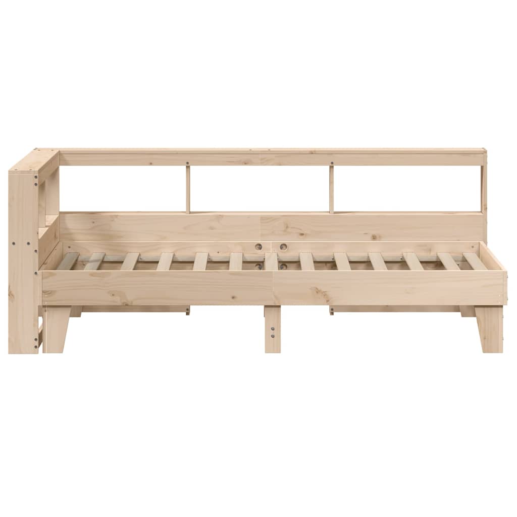 Lit bibliothèque sans matelas 100x200 cm bois massif de pin - XIOS
