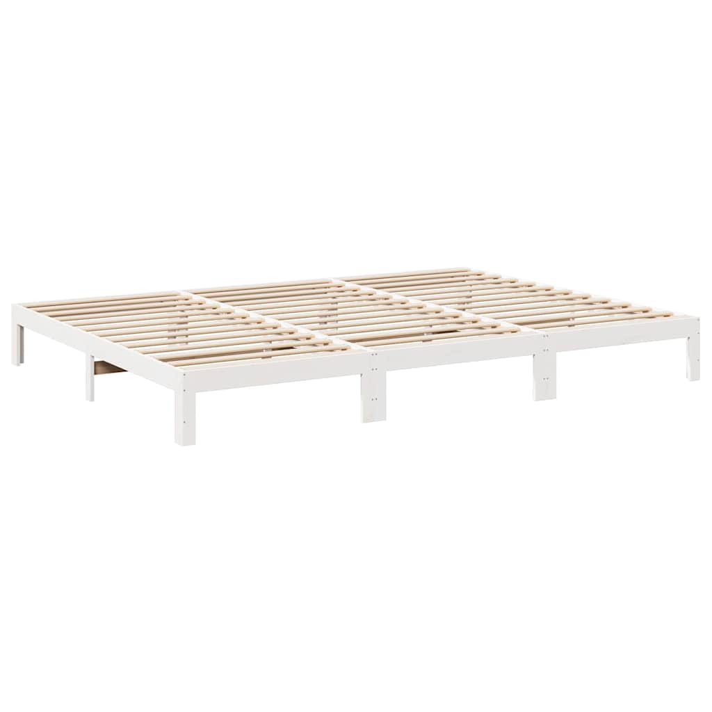 Cadre de lit familial sans matelas blanc 240x200 cm - XIOS