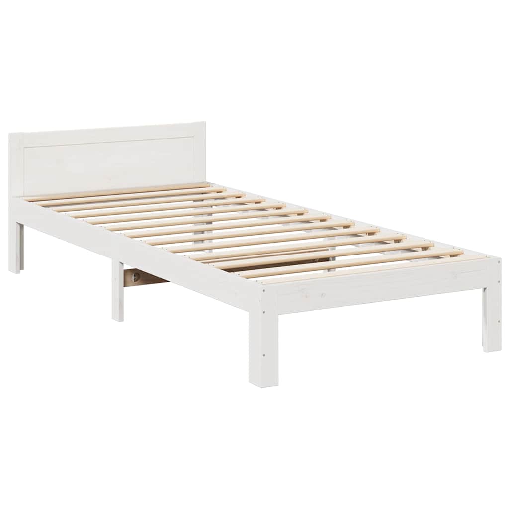 Cadre de lit familial sans matelas blanc 240x200 cm - XIOS