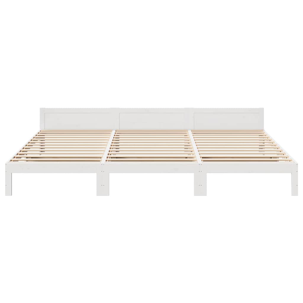 Cadre de lit familial sans matelas blanc 240x200 cm - XIOS