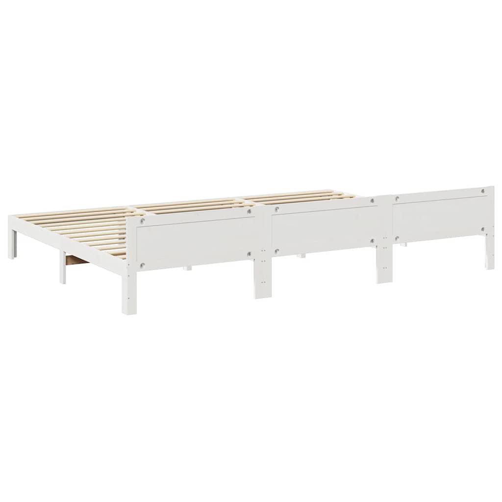 Cadre de lit familial sans matelas blanc 240x200 cm - XIOS