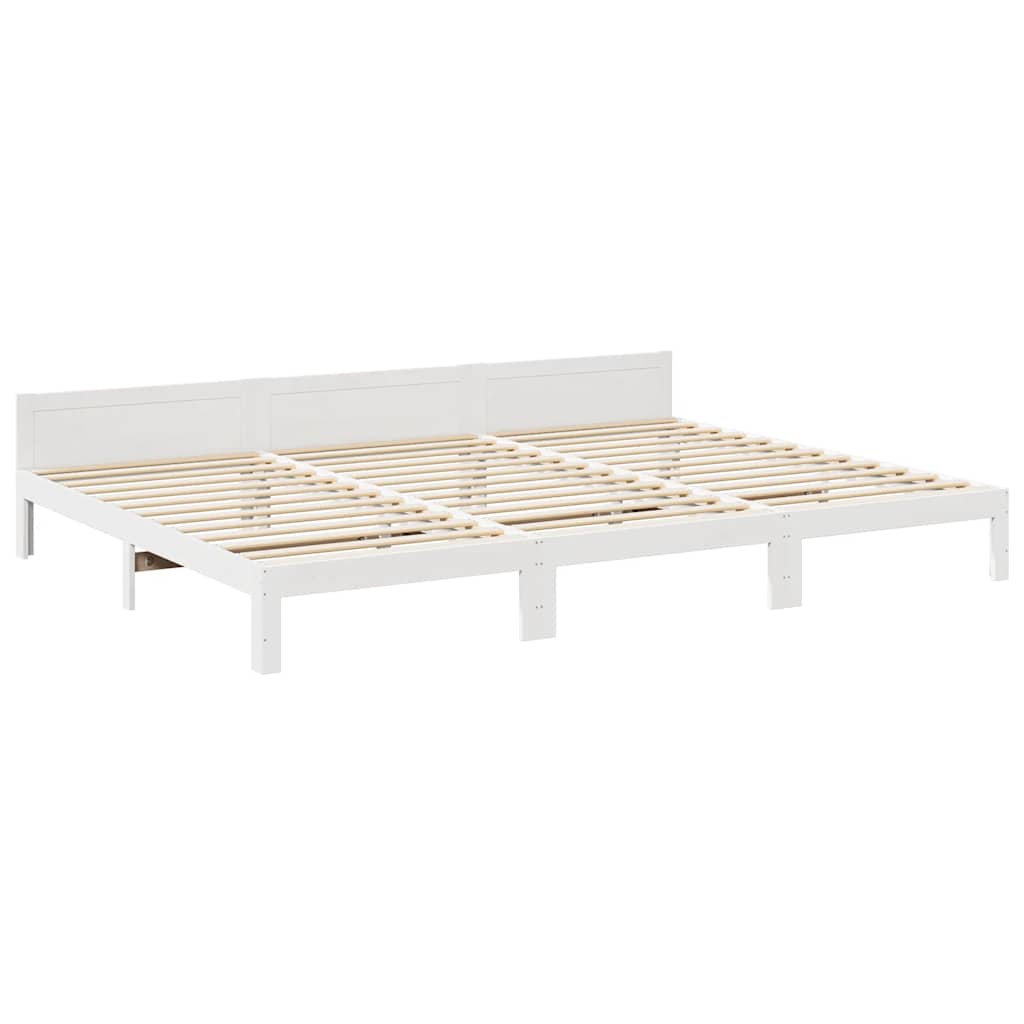 Cadre de lit familial sans matelas blanc 270x200 cm - XIOS