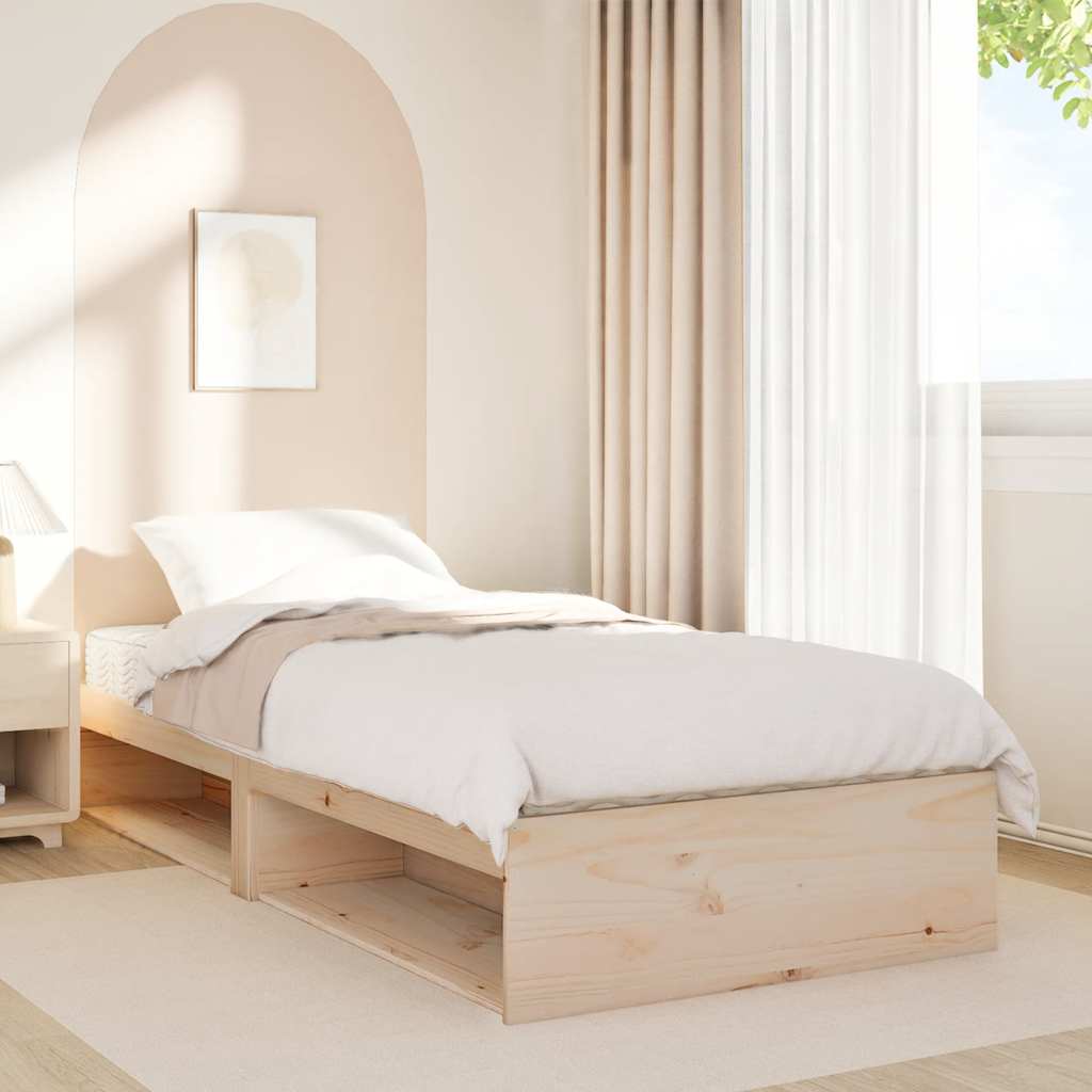 Lit de jour avec matelas 90x190 cm bois de pin massif - XIOS